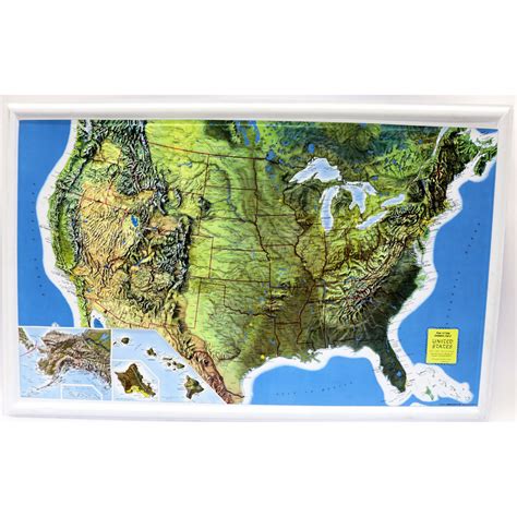 Hubbard Scientific Rand Mcnally United States Raised Relief Map