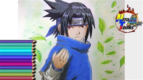 Dibujando A Sasuke Uchiha Narutocolores Faber Castell Nito Toons
