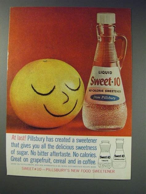 1963 Pillsbury Sweet10 Sweetener Ad At Last 1960 69