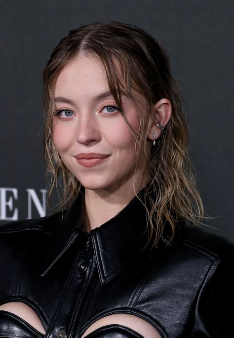 Sydney Sweeney Flaunts Her Tits In Rokh Leather Dress 17 Photos