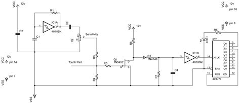 Low Cost Capacitive Touch Switch Ii Circuit Schematic With Explanation