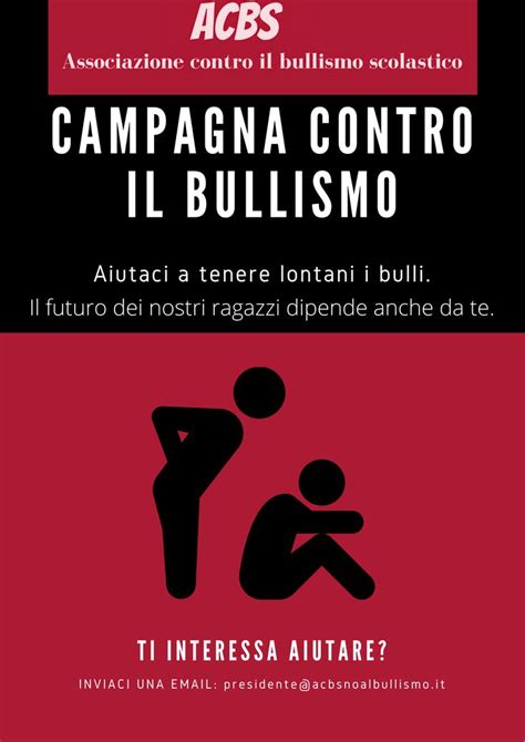 an advertisement with the words campagna contro i bullismo on it