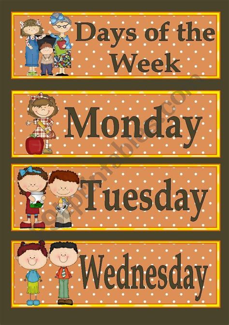 Free Printable Days Of The Week Poster Printable Word Searches