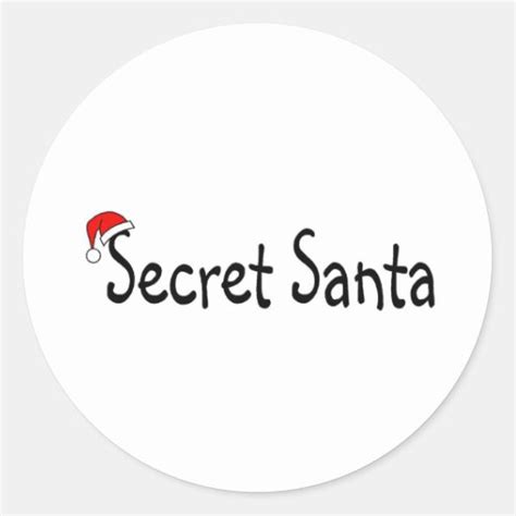 Secret Santa Classic Round Sticker Zazzle