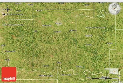 Satellite 3d Map Of Pottawatomie County
