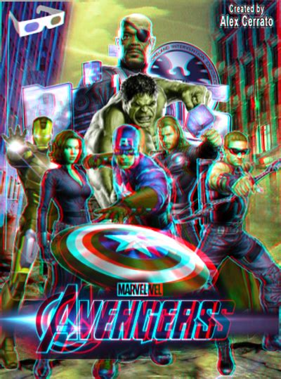 The Avengers Movie Poster 3d Anaglyph By Alex4everdn On Deviantart