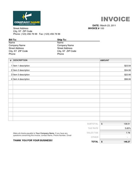 Print, mail, or download invoice templates pdf for every business need. Free Billing Invoice Template Microsoft Word * Invoice ...