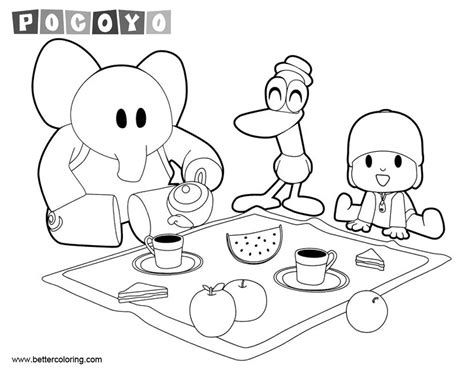 Pocoyo And Nina Coloring Page Images And Photos Finder