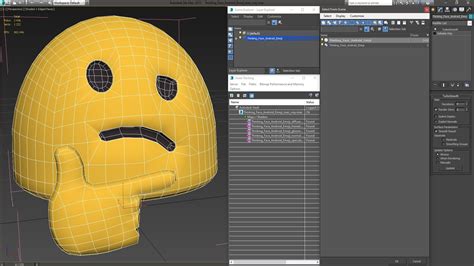 Thinking Face Android Emoji 3d Model 11 3ds Blend C4d Fbx Max