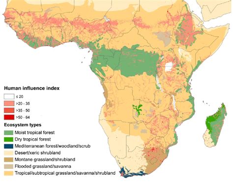 It is bigger than the. Map of sub-Saharan Africa showing ecosystem types adapted from Olson et... | Download Scientific ...