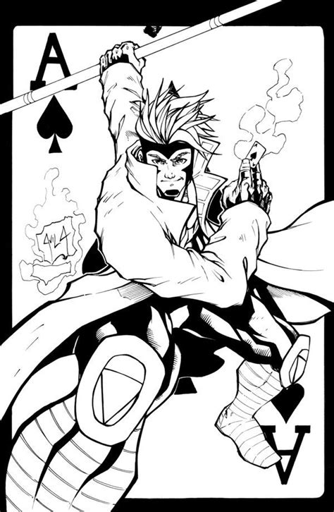 Gambit By Hanzozuken On Deviantart Comic Drawing Coloring Pages