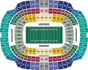 Baltimore Ravens Seating Chart M T Bank Stadium