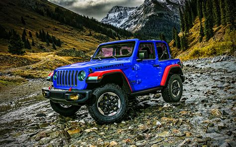 Download Wallpapers Jeep Wrangler Rubicon Offroad 2021 Cars