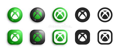 Microsoft Xbox Video Game Console Modern 3d And Flat Icons Set Vector
