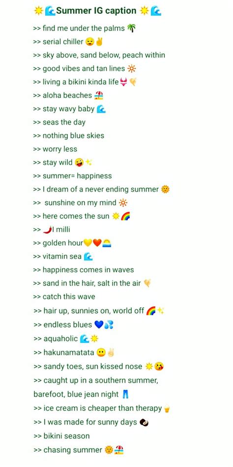 Summer Ig Caption Instagram Quotes Instagram Quotes Captions Instagram Captions Clever