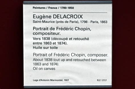 Porträt Des Komponisten Frédéric Chopin Eugène Delacroix Um 1838