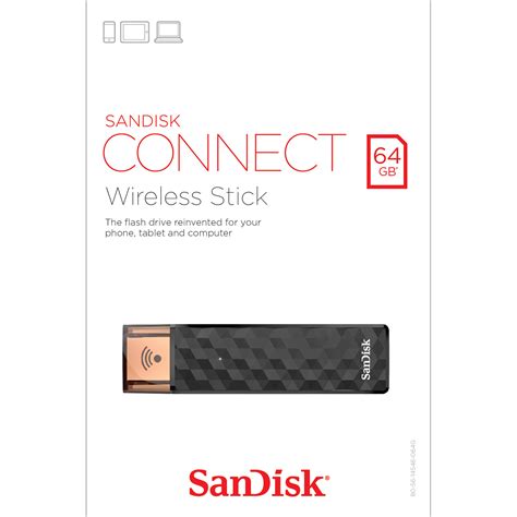 Sandisk 64gb Connect Wireless Stick Sdws4 064g A46 Bandh Photo