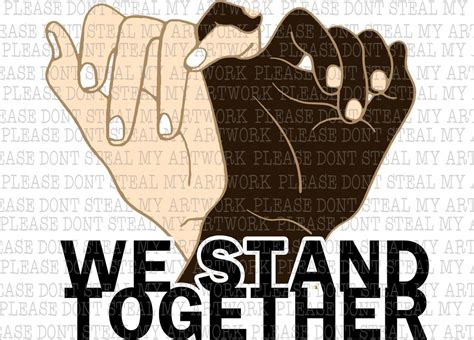We Stand Together Witha Nd Without Words Hands Digital File Etsy