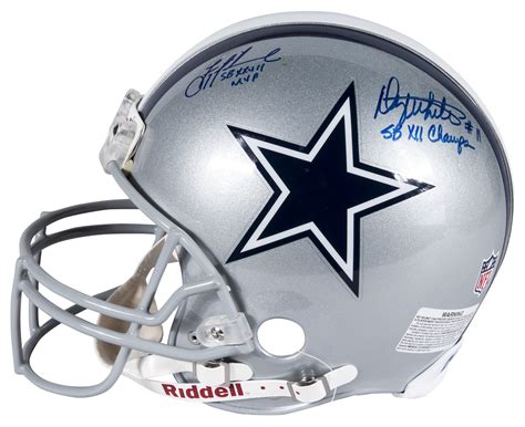 Lot Detail Dallas Cowboys Multi Signed Full Sized Helmet With 9