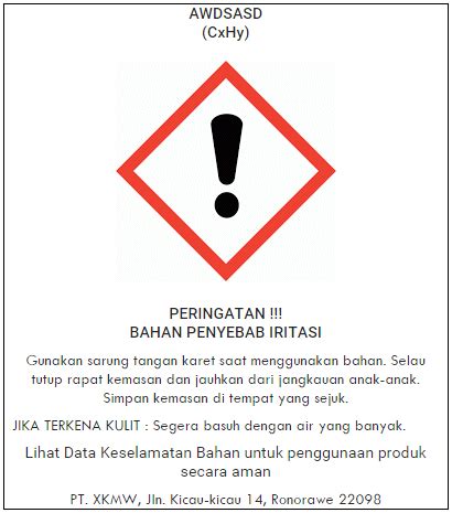 Definisi Kesehatan Dan Keselamatan Kerja Pdf-Label TandaSimbol Kemasan Bahan Material Berbahaya 