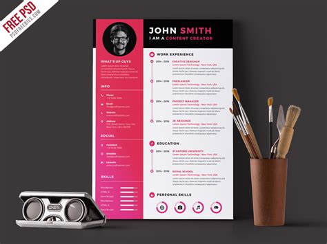 55premium And Free Psd Cv Resumes For Creative People To Get The Best