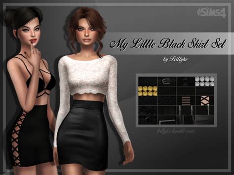 My Little Black Skirt Set At Trillyke Sims 4 Updates