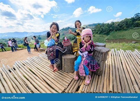 Unidentified Tribe Girls In Traditional Dress Editorial Photography