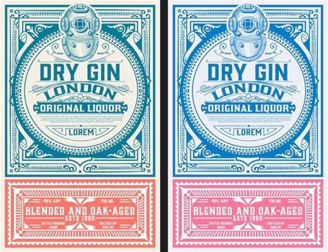 Premium Vector Vintage Gin Label Template