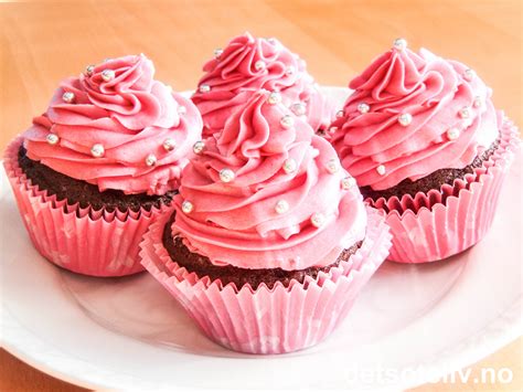 Pink Chocolate Cupcakes Det Søte Liv