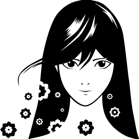 Clipart Manga Girl Silhouette