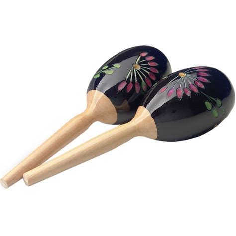 Stagg Wooden Flower Maracas Black Cosmo Music Cosmo Music