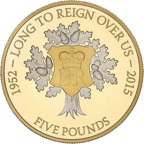 2015 Gold Proof Longest Reigning Monarch £5 Coin Chards