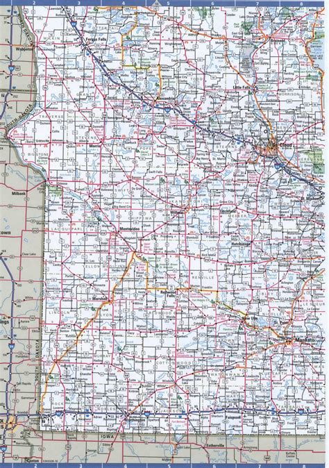 Southern Minnesota Roads Map South Minnesota With Cities And Highways