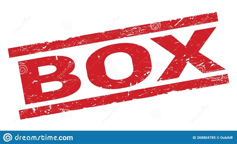 Box Text On Red Rectangle Stamp Sign Stock Illustration Illustration