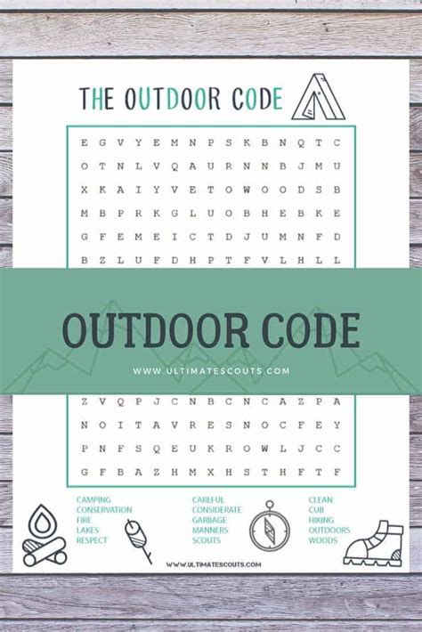 Outdoor Code Activity Ultimate Scouts