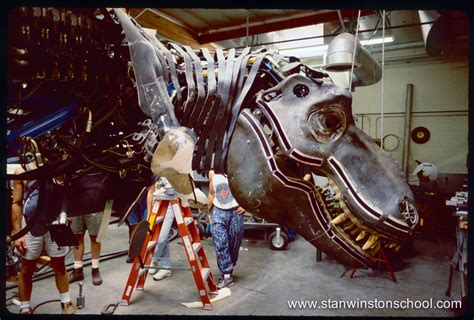 The Huge Animatronic T Rex Behind The Scenes On The Lost World Jurassicpark 1997 Jurassic