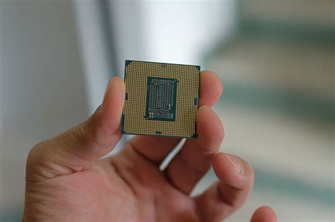 Man Show An Hi Tech Desktop Pc Cpu Partcomputer Components Chip