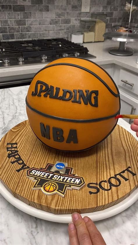 Basketball Cake🏀🏀🧡 Video Basketball Cake Cake Decorating Piping Basketball Birthday Cake