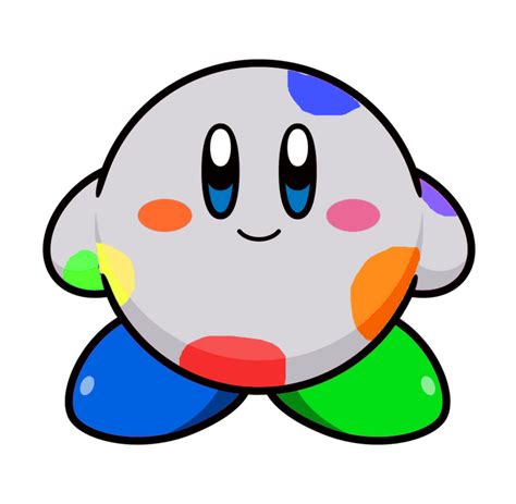 A Cartoon Character With Colorful Spots On Its Face And Arms Sitting