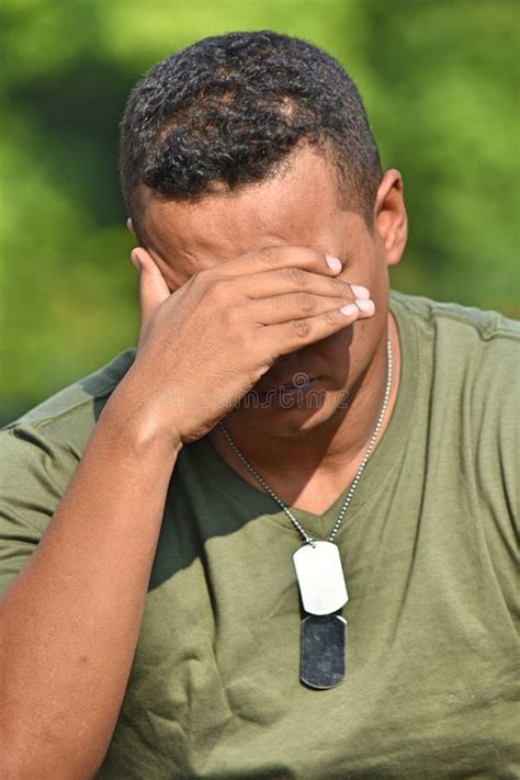 Sad Soldier Recruit Stock Photo Image Of Soldiers Emotion 110157044