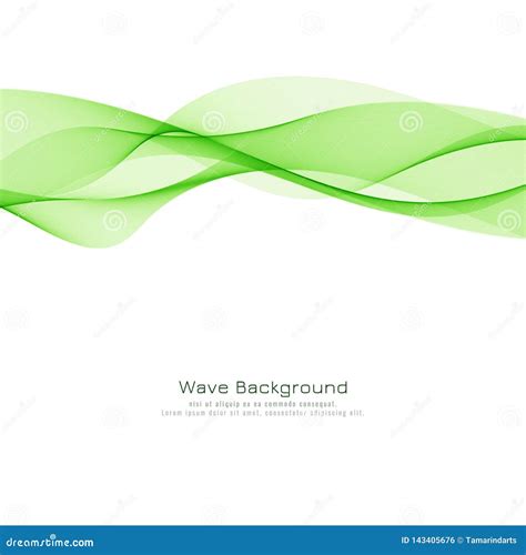 Abstract Green Wave Modern Background Design Stock Vector