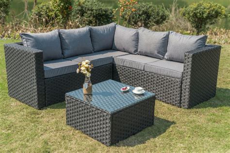 Ratana furniture is made of high quality materials + quick dry cushions. Yakoe Outdoor Rattan Garden Furniture 5 Seater Corner Sofa ...