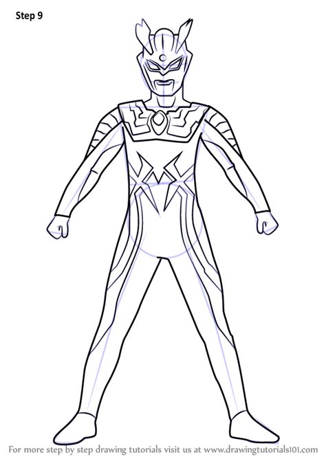 Learn How To Draw Ultraman Zero Ultraman Step By Step Drawing