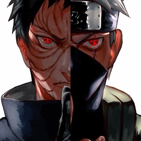 Obito Uchiha Vs Kakashi Hatake Naruto Uzumaki Art Naruto Art Naruto