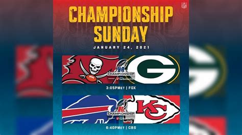 A big thank you!efl championship (self.championship). 2020-2021 Conference Championship Games Include Buccaneers At Packers, Bills At Chiefs ...