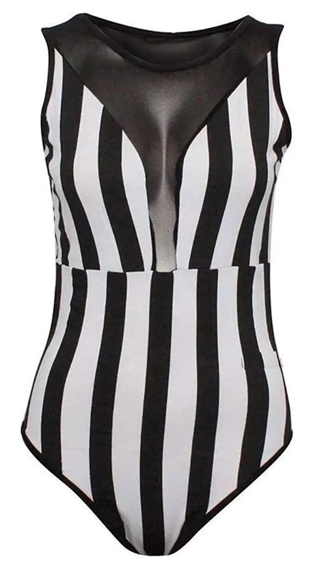 Stripped Shirt Clothes Shoes And Accessories New Ladies Mesh Insert