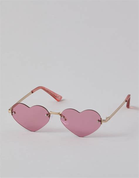 Aeo Rimless Heart Shaped Sunglasses