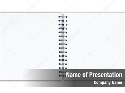 Horizontal Notepad Open Blank Powerpoint Template Horizontal Notepad