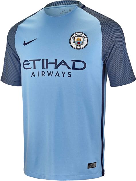 Our man city football shirts and kits come officially licensed and in a variety of styles. Nike Manchester City Home Jersey- 2016 Man City Jerseys