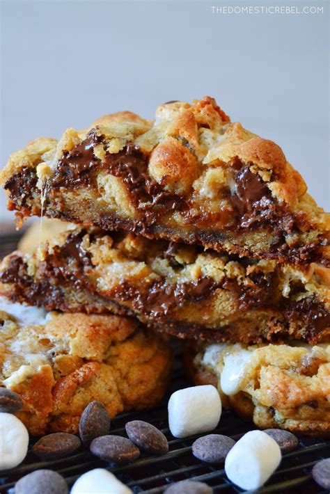 Levain Bakery Style Smores Cookies The Domestic Rebel